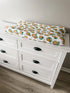 Orange Blossom Fitted Changing Pad Cover, Made from Viscose from Bamboo and Spandex Material, Fits Standard Changing