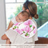Set 4, Magnolia Flowers Muslin Baby Burp Cloths of Super Soft & Absorbent Burping Rags, Cotton Burp Clothes Shower Gift
