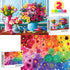 Jigsaw Puzzles for Adults, 2 Pack 1000 Pieces, Flower & Colorful Succulent Puzzles for MOM, Women & Men