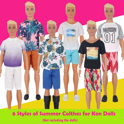 EuTengHao 78Pcs Doll Clothes and Accessories for 11.5 Inch Girl Doll and 12 Inch Boy Doll includes 28 Wear Clothes Shoes and Lovers Outfit Sky Wheel Surfboard Hat for Summer Style Doll Accessories