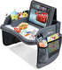 Kids Travel Tray with Dry Erase Board - Car Seat Tray for Kids Travel, Carseat Table Top for Toddler, Lap Desk for Car