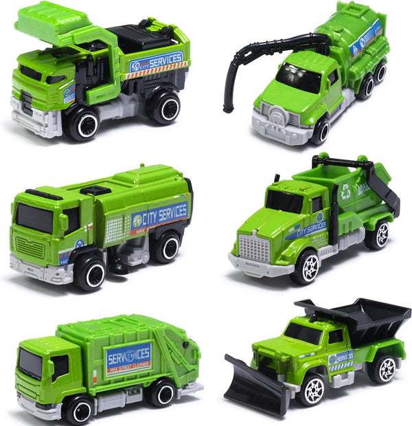 Oriate Mini Die-cast Car Model Set 1:64, Educational Sewage Suction Cleaning Car, Garbage Trucks & Toy Cars for 3+