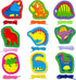 9 Pieces Kids Lacing Cards, Double Sided Sewing Cards with 9 Dinosaurs and Colorful Laces, Educational Activity