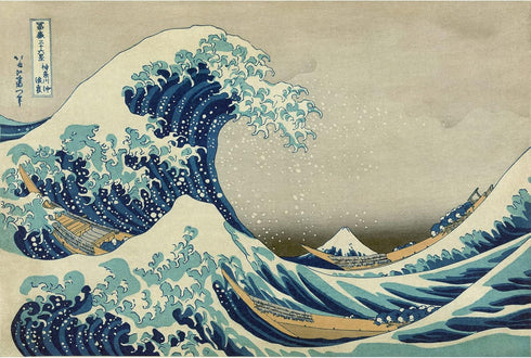Bristlegrass Wooden Jigsaw Puzzles for Adults, 1000 Pieces Japanese Ukiyo-e Great Wave Off Kanagawa Gifts