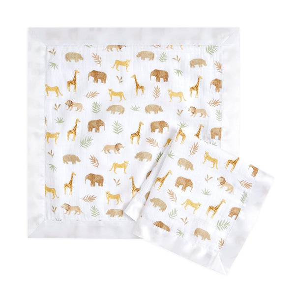 aden + anais Essentials Issie Security Blankets, Super Soft 100% Cotton Muslin,