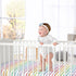 Sweet Jojo Designs Pastel Rainbow Striped Girl Baby Fitted Crib Sheet Infant Newborn Nursery Toddler Bed Room Standard