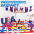 24 SCIONE Patriotic Rubber Ducks - Pcs Independence Day Novelty Funny Squeeze Baby Shower Bathtub Ducks for Fourth