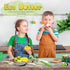 Kids Knife Set for Real Cooking - 15 PCS Montessori Kitchen Tools with Safe Knives, Cutting Board, Crinkle Cutters