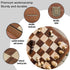 2 1 Set Set in Wooden Chess and Checkers - Folding Magnetic Chess Board with Storage Slots, Chess Pieces, Portable