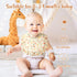 5Pcs Zainpe Snap Muslin Cotton Baby Drooling Bibs with Flounce Lace Absorbent Layers Soft Burp Cloths for Infant