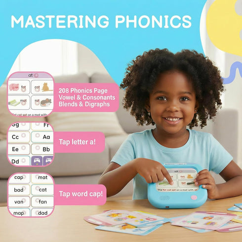 246 29+ 1200+ 700+ 2-6 272 QuTZ Talking Flash Cards, Phonics Flash Cards, Learn to Read with Pages, Themes, Words & Fun