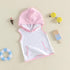 Summer (A-Pink,12-18 Toddler Baby Girl Hooded Beach Towel Plaid Swim Cover Up Bath Towels Swim Poncho Swimsuit Cover Up