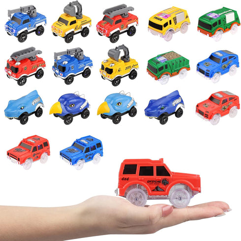 Tracks Cars Replacement - Toy Cars for Magic Tracks, Glow in the Dark Racing Car Track Accessories