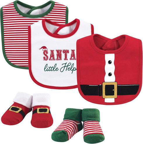 Little Treasure Unisex BabyCotton Bib and Sock Set