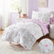 Toddler Bedding Set for Girls 4-Piece Purple Boho Tufted Daisy Flowers Toddler
