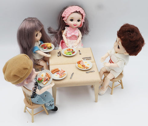 Mixed 5 Assorted Breakfast Sausage Dollhouse Miniature Food Collectibles