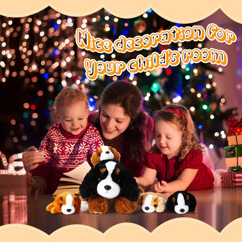5 1 Mommy 4 Skylety Pcs Dog Stuffed Animal Puppy Stuffed with Babies Inside Big with Mini Baby Cute Soft Toy