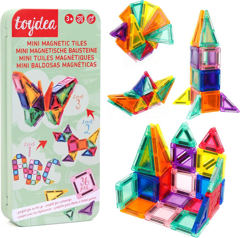 Easter Magnetic Tiles for Kids, 36 PCS Mini Building Blocks, STEM Construction
