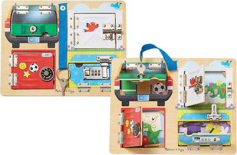Melissa & Doug Locks and Latches Board - Wooden Educational Toy