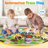 Set 11 TenFans Montessori Toys, Magnetic Wooden Animal Train for Toddlers, Pieces, Educational Preschool Learning Toys
