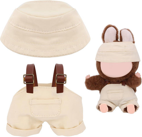 QUPIVA 15cm-17cm Dolls Clothes with Adjustable Straps & Cute Hat for Girls, Summer