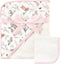 Hudson Baby Unisex Baby Cotton Hooded Towel and Washcloth, Enchanted Forest, One