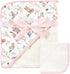 Hudson Baby Unisex Baby Cotton Hooded Towel and Washcloth, Enchanted Forest, One