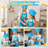 Set 4Pcs R HORSE Adult Kid Apron and Chef Hat - Parent Child Adjustable Kitchen Apron Hat Kid Role Play Chef Toy