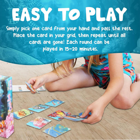Genius Games Ecosystem: Coral Reef - Mensa Recommended Family Card Game About Aquatic Animals and Habitats
