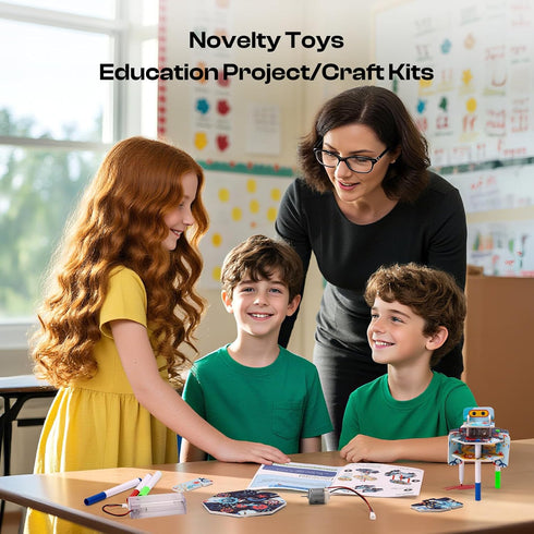 6-in-1 8-12, 3D Sntieecr Stem Kits for Kids Age Girls Engineering Kit with KT Board Puzzle, Educational Craft Building