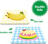 48 Food Matching Puzzles - Pre-Primer in 2 Pieces, Perfect for Preschool Learning (24 Blocks Double Sided)