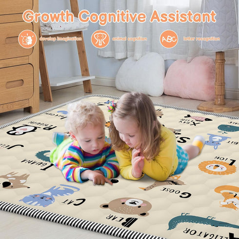 50" 50" Baby Play MAT X Playpen Mat, Soft Thickened Anti-Slip Baby Mat for Floor, Foldable and Machine Washable Baby