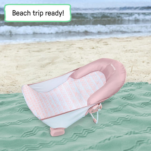 2-Position 2-Position 0-6 20 Ingenuity Foldaway Bather, Adjustable Support Baby Bath seat for Sink or Bathtub, Ages