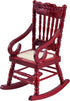 Dollhouse Wooden Chair, 1:12 Miniature Rocking Chair Model (Brown)