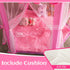 Princess Tent for Girls Indoor with Rug and Star Lights, Pink Play Tent for Kids, Castle Playhouse
