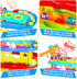 2-in-1 Hammer 1 2 3 4 5+Year Funwee Rolling Ball & Racing Car Ramp Toy for Toddlers, Race Track Lights Ball Drop