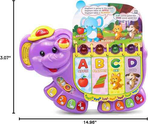 VTech Touch and Teach Elephant Toy - Purple Educational Fun