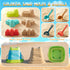 Set 2 3-12 Beach Sand Toys with PCS Adjustable Shark Tooth Sifter, Collapsible Beach Bucket,Sandbox Shovels,Sand Castle