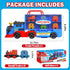 Set 3 4 5 6 3-4 3-5 Gloween Train Truck Toys for Toddler Boys Girls Age Years Old, Carrier Transport Truck with Light