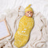 YallLocoMo Personalized Baby Swaddle Blanket for Boys Girls Note Name Text Yellow Custom Name Receiving Blanket