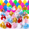 FLYSNK 36 Pack Easter Eggs Fillers with Mini Bunny Plush, Easter Basket Stuffers