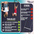 Wooden Trapeze Swing Bar for Kids, 18" Adjustable Height Monkey Bars Rings, Ninja Warrior Obstacle Course Accessories
