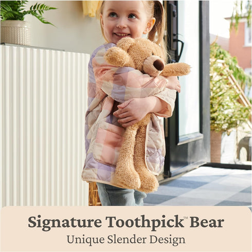 0 15 GUND Toothpick Wavy Bear, Teddy Bear Stuffed Animal for Ages and Up, Gray
