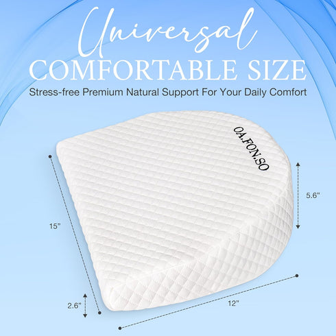 OA.FON.SO Pregnancy Wedge Incline with Removable Cover, Memory Foam Body Positioner for Acid Reflux and Respiratory