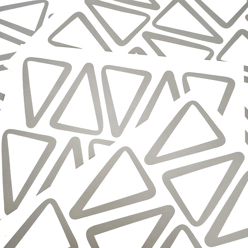 The Boho Design Vieli Arte Grey Transparent Triangles, Hand Drawn Wall Vinyl Sticker Decal for Nursery, 60 pcs