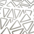 The Boho Design Vieli Arte Grey Transparent Triangles, Hand Drawn Wall Vinyl Sticker Decal for Nursery, 60 pcs