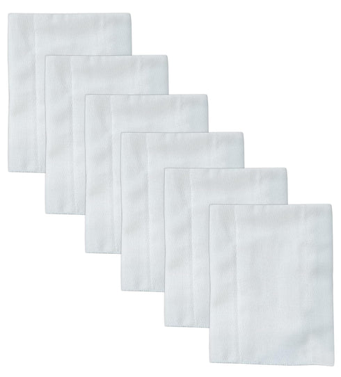 Ruvanti Unisex Baby Boys Girls Birdseye Prefold Cloth Diapers Washable - White