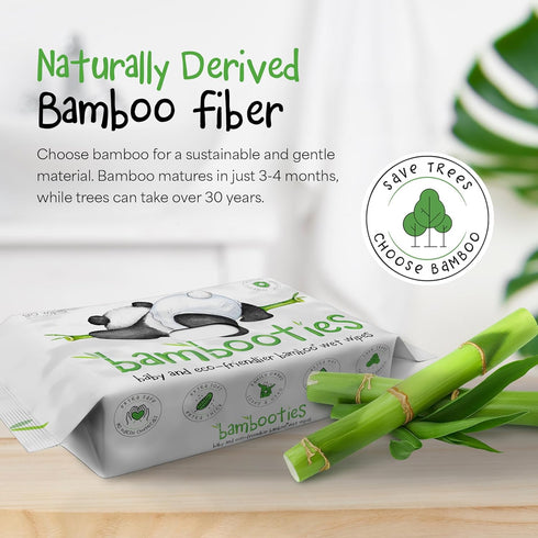 80 count pack Bamboo Baby Wipes Unscented, Plant based Diaper Wipes for Sensitive Skin, Water based Wipes Baby