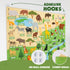 116 3-8 BONNYCO Felt Board for Toddlers with Jungle Animals Figures. Montessori and Sensory Toys, Birthday Gifts