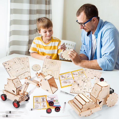 8-10 10-12, 8-12, 3D 8 10 13 12 14 STEM Kits for Kids Ages Wood Building Crafts Kit for Boys Model Car Kit, Wooden